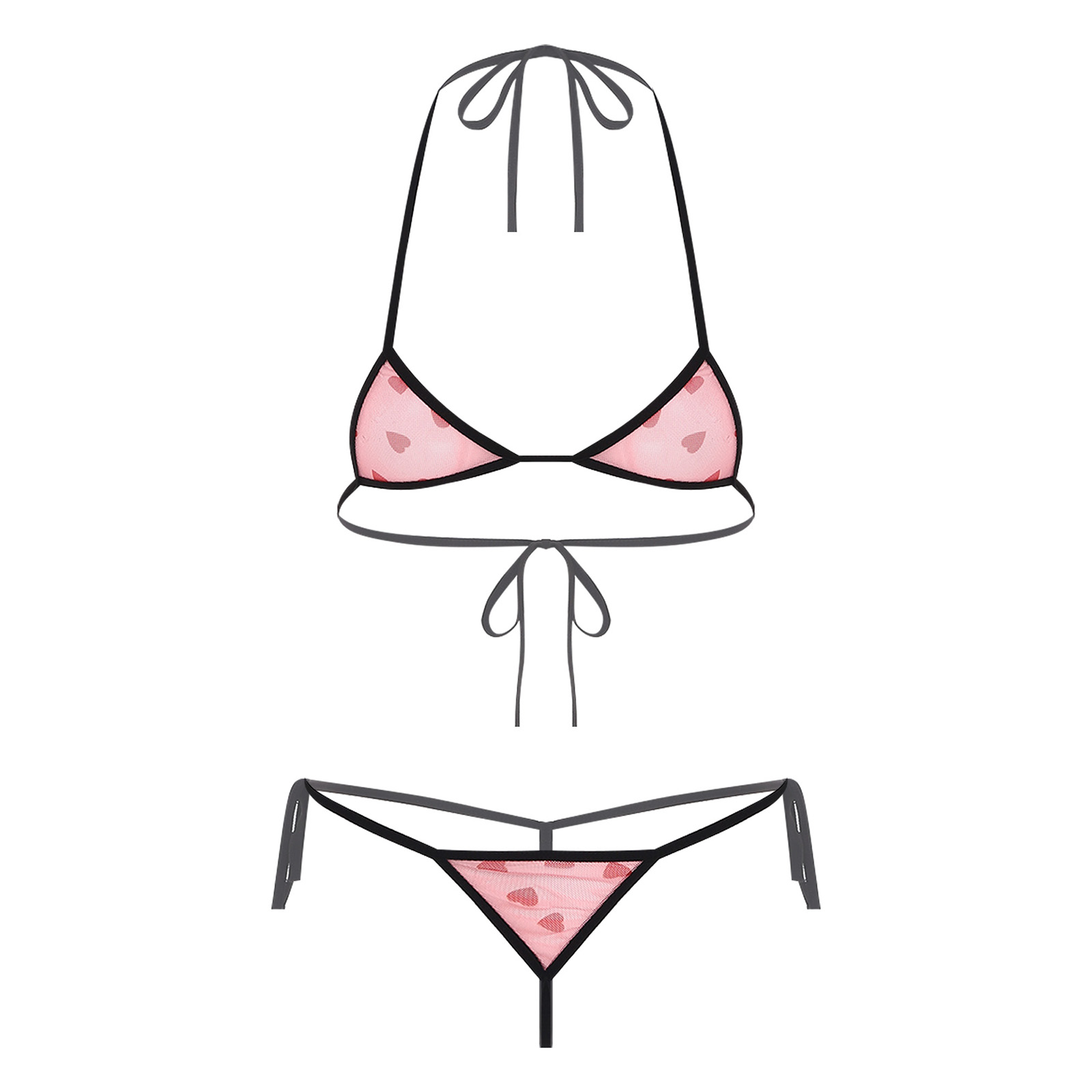 Sheer Bra Lace - المرأة مايكرو ميني بيكيني الملابس الداخلية