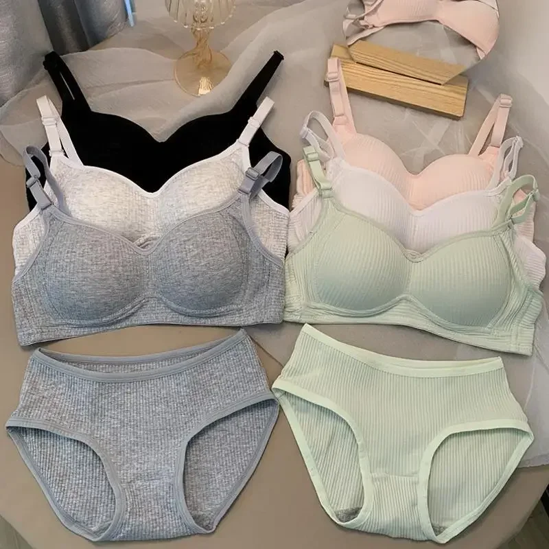 Cotton Bra Everyday - النساء سلس البرازيلي مجموعات سراويل +