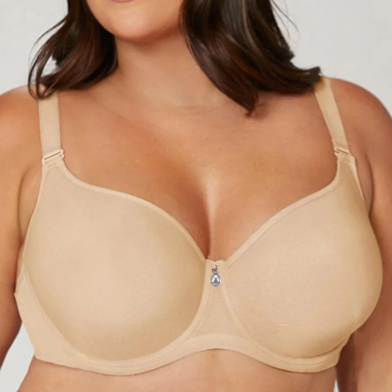 Underwire Bra Padded - حمالة صدر نسائية بمقاسات كبيرة، شبكية،