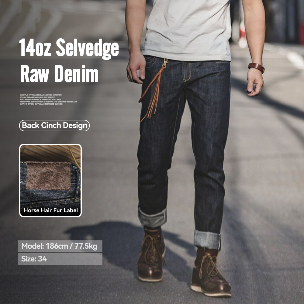 Levis Jeans 501 - Maden خمر الدينيم الخام الجينز للرجال