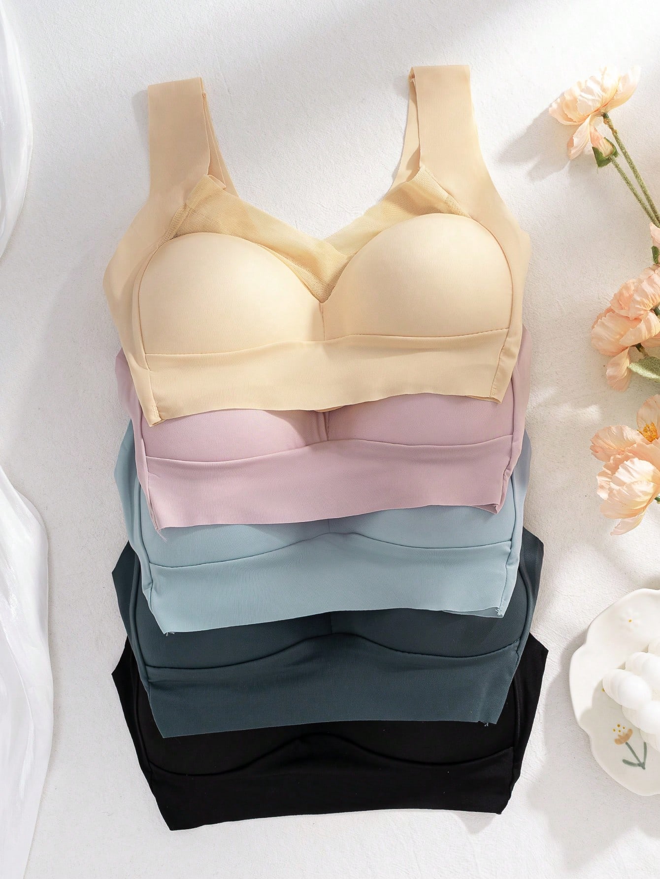 Sleep Bra Bralette - 5 قطع حمالات صدر نسائية بدون