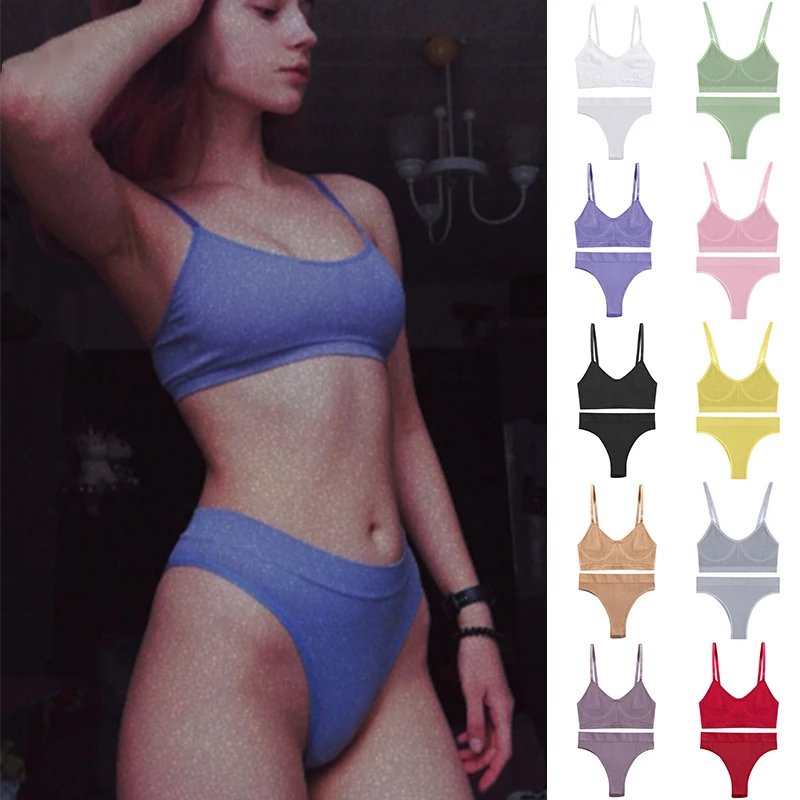 Cotton Bra Everyday - طقم ملابس داخلية مثيرة للنساء مكون