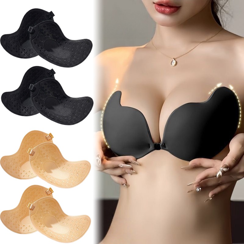 1/2 زوج حمالة صدر لاصقة غير مر - مراجعة Push Up Bra Silicone وسعره
