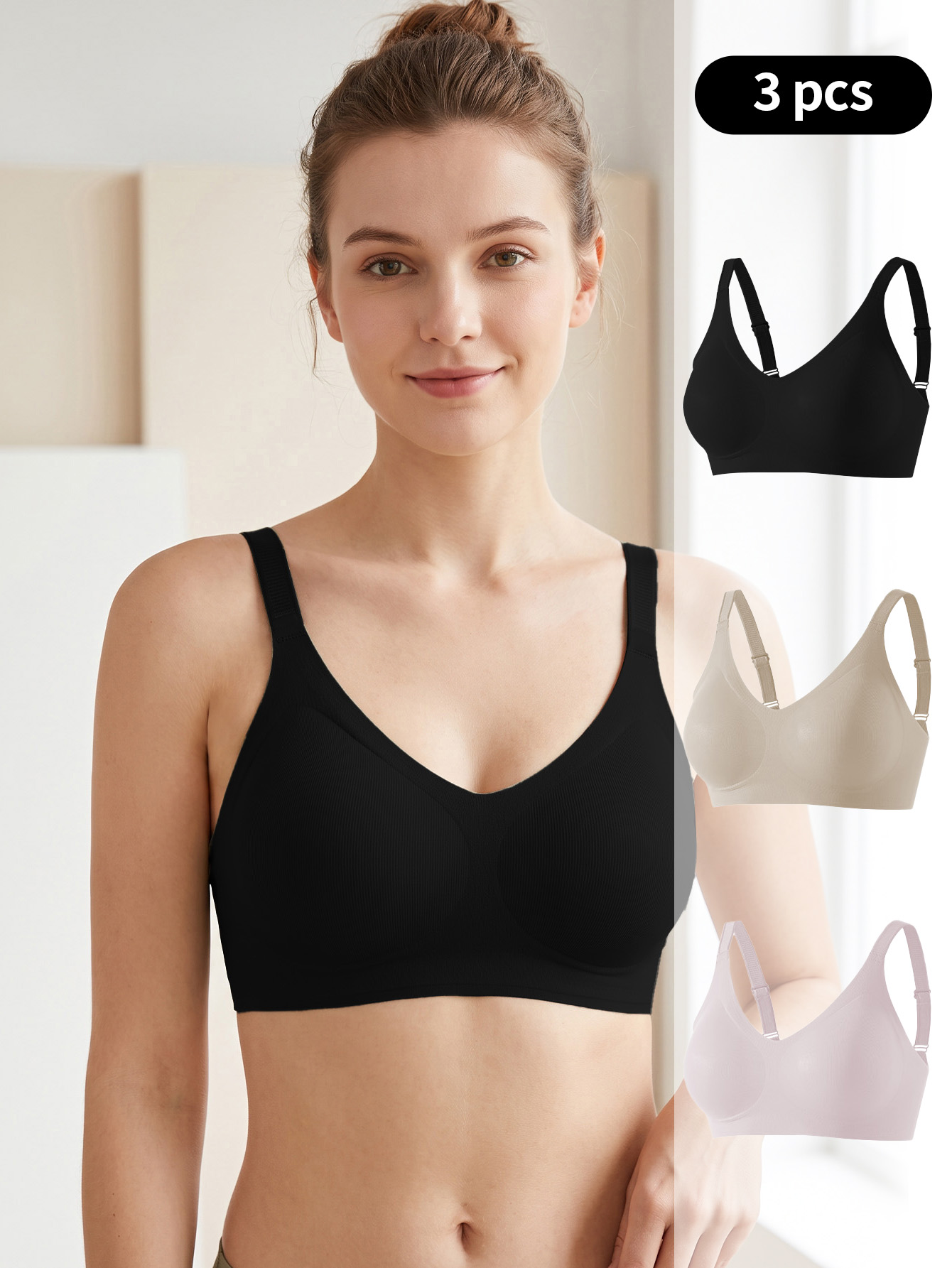 طقم حمالات صدر نسائية من 3 قطع - مراجعة Wirefree Bra Comfort وسعره